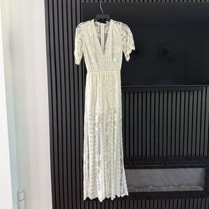 Socialite Cream Lace Maxi Dress